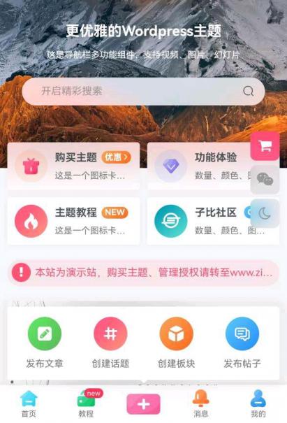 最新Wo rdPress主题+ 于比7.4子比主题全套过授权-煜龙论坛观天下